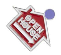 Healeved Ofrezca Un Brote Logotipo Casa De Hecho De Material Para Eventos De Bienes Diseño Decorativo De Agente Inmobiliario Adorno Para Ropa