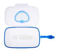 Healeved On- The- Go - Dispensador de toallitas húmedas para bebé al aire libre, cochecito de viaje, caja de toallitas húmedas, contenedor recargable para coche, baño, sala de estar, azul cielo