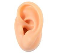 Healeved Orejas postizas de silicona: textura realista, modelo de oreja izquierda, aretes, accesorios para exhibiciones de joyería, práctica docente, escuelas y estudios de belleza.