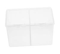 Healeved Organizador De Algodones Compartimentos Caja De Almacenamiento Transparente Para Discos Desmaquillantes y Joyería Accesorio Práctico Para Maquillaje y Cosméticos