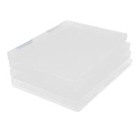 Healeved Organizador de Documentos Transparente 4 Piezas Caja Archivadora A4 31X23X2 CM Contenedor Multiusos para Oficina Escuela y Hogar Almacenamiento Resistente y Práctico