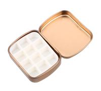 Healeved Paleta De Uñas Detalles Cepillos De Maquillaje De Cepillo Fijador Tensor Partes y Accesorios Tabla De Paleta De Esmalte De Uñas Cajas Horquillas Trenzadas Golden Plastico Metalico