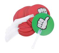 Healeved Paletas de Votación para Aula 30 Unidades 24X15 CM Junta de Votación Portátil Reutilizable Tablero de Evaluación Escolar Verde y Rojo para Interacción Docente