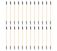 Healeved Palitos de Madera para Lijar Uñas 30 Unidades Doble Punta Grano Negro y Gris para Detalles y Pulido, Herramientas de Manicura y Pedicura Caseras, Portátiles para Cuidado