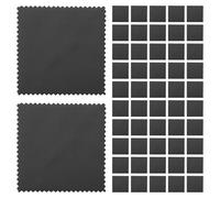 Healeved Paños de Pulido para Joyas 50 Unidades 8x8 Cm Gamuza Negra Toallitas Limpiadoras de Plata Antideslustre Reutilizables para Cuidado y Limpieza de Joyería en Viajes