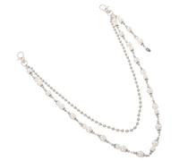 Healeved Pants Chain Unisex Hip Hop Waist Accessory With Plastic Pearls Stylish Trousers Layered For Summer Music Festivals Casual Wear And Events