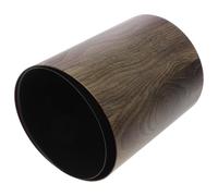 Healeved Papelera Redonda de 8L Imitación Madera Cubo de Basura de Gran Capacidad para Cocina Baño y Salón Diseño Vintage Multifuncional Material Resistente y Fácil Limpieza