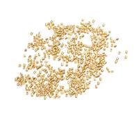 Healeved Paquete de 2000 Cuentas Espaciadoras de Tubo de Cobre Doradas de 2 MM Conectores para Cordón de Joyería Accesorios para Pulseras DIY 4 Paquetes de 500 Piezas para Bisutería y