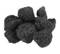 Healeved Paquete de 6 Piedras volcánicas Naturales Negras, Rocas de Lava porosas para paisajismo de acuarios, Grava para peceras, Relleno de macetas para suculentas y bonsáis, tamaño Mixto, 100