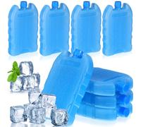 Healeved Paquetes de hielo reutilizables para aire acondicionado y loncheras para refrescar brisas, 8 piezas de material de polietileno con fácil mantenimiento, bloques de hielo portátiles para