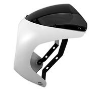 Healeved Parabrisas para Motocicleta de 7 Pulgadas, Deflector de Viento Ancho Transparente y Negro, Cubierta de Carenado del Faro Resistente a Impactos para Conducción y Turismo