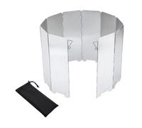 Healeved Paravientos para Estufas de Camping 10 Placas de aleación de Aluminio Plegables Resistentes al Viento para Cocina al Aire Libre Picnic Senderismo Barbacoa