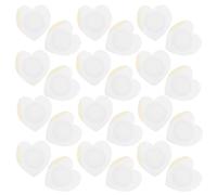 Healeved Parche de Aceite de Ricino Autoadhesivo Desechable 7x7 Cm en Forma de Corazón, Algodón Orgánico Transpirable, 50 Unidades, Envoltura Antifugas para Vientre, Ombligo, Rodillas