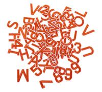 Healeved Parches Termoadhesivos Bordados Letras y Números 72 Unidades Naranja Apliques para Ropa Camisetas Vaqueros y Manualidades DIY Parches Deportivos para Personalizar Prendas