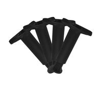 Healeved Patas de Soporte Ajustables para Marcos de Cama y Muebles, Patas Negras de Plástico Acero Diseño Regulable y Almohadillas Antideslizantes para Mesa y Sofá