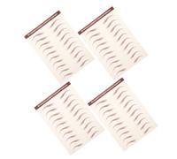 Healeved Pegatinas 3d para Cejas Impermeables y Realistas, Adhesivas Forma de Ceja Natural, Fácil Aplicación, Paquete de 4 Hojas para Mujeres
