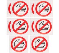 Healeved Pegatinas de Señal de Seguridad No Tocar Adhesivas Diámetro 30 MM 10 Unidades Etiquetas de Advertencia para Maquinaria Resistentes y Fáciles de Aplicar Uso Industrial y