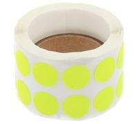 Healeved Pegatinas Fluorescentes Redondas Autoadhesivas 1000 Unidades Color Amarillo Fluorescente Etiquetas Adhesivas para Manualidades Scrapbooking y Decoración de Fiestas