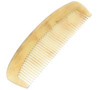 Healeved Peine de Cuerno Natural Antiestático Portátil para Mujer, Previene la Caída del Cabello y Cuida el Cuero Cabelludo Diseño Elegante y Acabado Fino Color Aleatorio