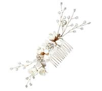 Healeved Peine De Flores Para Novia Accesorio De Cabello Nupcial Horquilla Decorativa Para Bodas y Fiestas Joyería De Cabeza Elegante