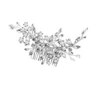 Healeved Peine De Novia De Cristal Adorno Floral Brillante Accesorio Elegante Para Bodas y Eventos Especiales Diseño Delicado Para Novias y Damas De Honor