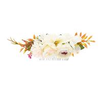 Healeved Peine De Novia Pelo De Dama De Honor Pelo De Novia Accesorios Para El Cabello Para La Novia Accesorios Para El Cabello Rosa Adorno De Peine Para El Cabello Boda Flor De Tela