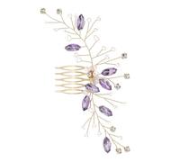 Healeved Peine de Pelo de Cinco Hecho a Mano Vintage Cepillo de Pelo de Diamante para Mujeres Novias Damas de Honor Accesorios para El Cabello de Novia