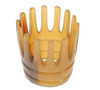 Healeved Peine Masajeador de Cuero Cabelludo de Cuerno de Buey Natural, Herramienta Exfoliante para Champú, Masajeador de Puntos de Acupuntura Ergonómico para Uso Doméstico y Salón (1