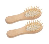 Healeved Peine Para Cepillo De Champú Masajeador De Cuero Cabelludo Madera Compacto Para Viaje y