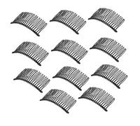 Healeved Peineta Vintage Cabello 10 Piezas 20 Dientes De Hierro Negro, Pasador Simple Para Mujer, Accesorios De Belleza Para Peinados y Uso Diario