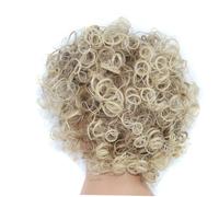 Healeved Peluca Afro Rizada Corta Para Mujer Fibra Alta Temperatura Peluca Con Flequillo Natural y Transpirable Uso Diario Fiesta Cosplay