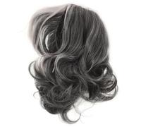 Healeved Peluca Corta Rizada Gris Plateado para Mujer 1 Unidad Talla Media Disfraz Anciana Realista Cómoda para Fiesta y Cosplay