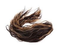 Healeved peluca de de caballo Coleta larga y ondulada de aspecto natural extensión de de caballo de cabello humano pelucas de de caballo Alambre de alta temperatura Brown