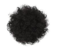 Healeved Peluca de Seda de Alta Temperatura Sintética Moño Afro Rizado para Chica Negra Extensión de Coleta con Cordón para Fiestas y Trabajo