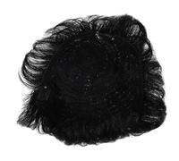 Healeved Peluca Masculina Natural Parche Calvo Invisible Toppers para Hombres de Pelo Realista Color Negro Resistente y Cómodo