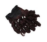 Healeved Peluca Retro Larga y Rizada Lazo Para Mujer Accesorio De Cabello Para Fiesta De Graduación y Baile Para Eventos y Ocasiones Especiales