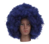 Healeved Peluca Rizada Africana Peluca Corta y Esponjosa para Mujeres Negras Accesorio de Cabello Afro Sintético para Fiestas Temáticas y Cosplay
