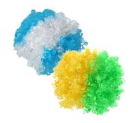 Healeved Pelucas Divertidas para Adultos Día de Partido, 2 piezas Pelucas Afro de Poliéster Diseño Único, Ideales para Fiestas y Disfraces Festivos