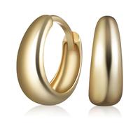 Healeved Pendientes Aros de Metal Chunky para Mujer Pendientes Redondos de Color Dorado y Plata Joyería Elegante y para Especiales