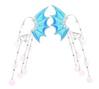 Healeved Pendientes De Sirena Para Niñas Borlas Azules, Pinzas Cabello Pequeñas De Bisutería Infantil, Accesorios Para Disfraces De Sirena Ideales Para Eventos y Juegos