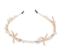 Healeved Perlas Pelo Diadema De Aleación De Mar Accesorio De Moda Para Cabello De Novia Para Fiestas