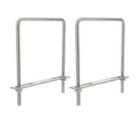 Healeved Pernos U Cuadrados de Acero Inoxidable M10 X 150 X 200 MM 2 Piezas Pernos Forma de U para Ferretería Fijación Madera y Tubos Resistencia Humedad y Uso Exterior