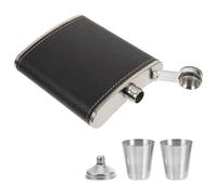 Healeved Petaca de Acero Inoxidable 210 Ml 7 Oz Portátil para Licor Frasco Compacto a Prueba de Fugas con Tapa Sellada Adecuado para Camping Viaje y Uso al Aire Libre