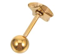 Healeved Piercing para Lengua de Acero Inoxidable Forma de Estrella Dorada, Barra Segura y Versátil para Perforación Corporal en Fiestas y Actuaciones