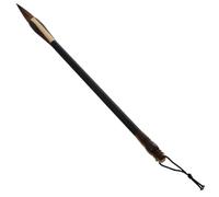 Healeved Pincel Chino de Caligrafía y Pintura Mango de Madera de Ágata Gris, Tamaño Mediano (4.3 Cm), Pincel Tradicional para Principiantes en Caligrafía y Pintura China, Pelo de Oreja