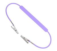 Healeved Pinza de Doble Punta Metálica para Baberos y Bufandas, Clip Plano de Silicona Morado, Soporte para Uso en Clínicas Dentales y Consultorios Profesionales