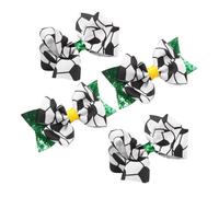 Healeved Pinzas Cabello Lazo de Fútbol 4 Piezas Tamaño Mediano Clip Metálico y Tela para Niñas y Fanáticos del Fútbol Accesorios Deportivos para Uso Diario y Regalos de Equipo