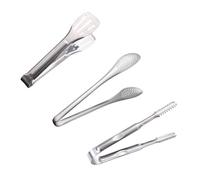 Healeved Pinzas de Cocina de Acero Inoxidable 3 Piezas Diseño Ergonómico y Cómodo para Barbacoa, Panadería y Reuniones Familiares