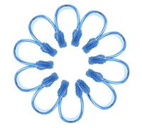 Healeved Pinzas Nasales de Silicona Suaves y Cómodas para Natación, 10 Piezas Azules, Accesorio Portátil para Piscina, Protector Nasal Antiahogos Adecuado para Nadadores