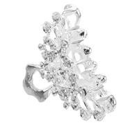 Healeved Pinzas para el pelo con diamantes de imitación - Pinzas para el pelo brillantes y llamativas - Mini horquilla plateada con purpurina y cristales para mujer